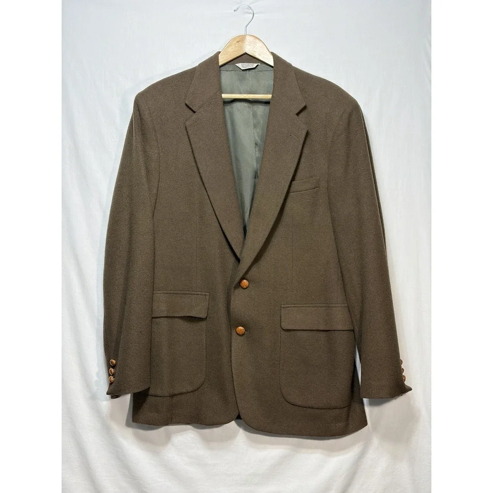 Vintage Hunt Valley 100% Camel Hair Blazer USA Made Men’s 44L Brown Sport Coat